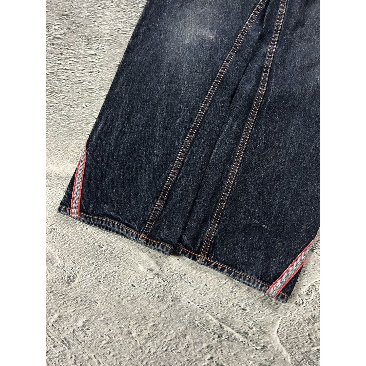 Evisu jeans vintage handpainted seagull inside out selvedge