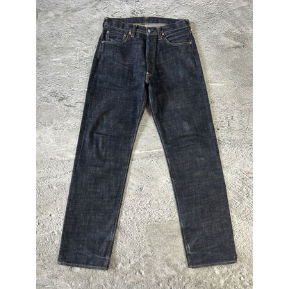 Evisu vintage jeans dark navy white seagulls selvedge denim