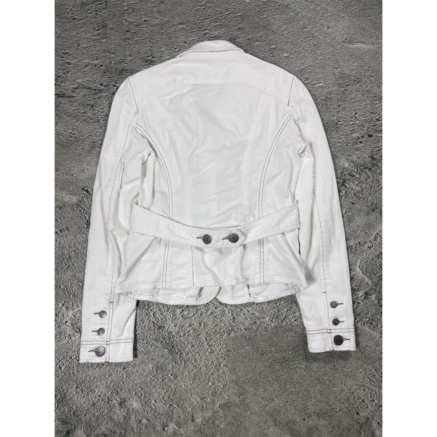 Armani Exchange denim jacket avant garde white Y2K