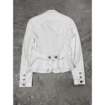 Armani Exchange denim jacket avant garde white Y2K