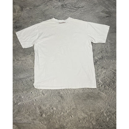 Pelle Pelle vintage Y2K rhinestones big logo white silver