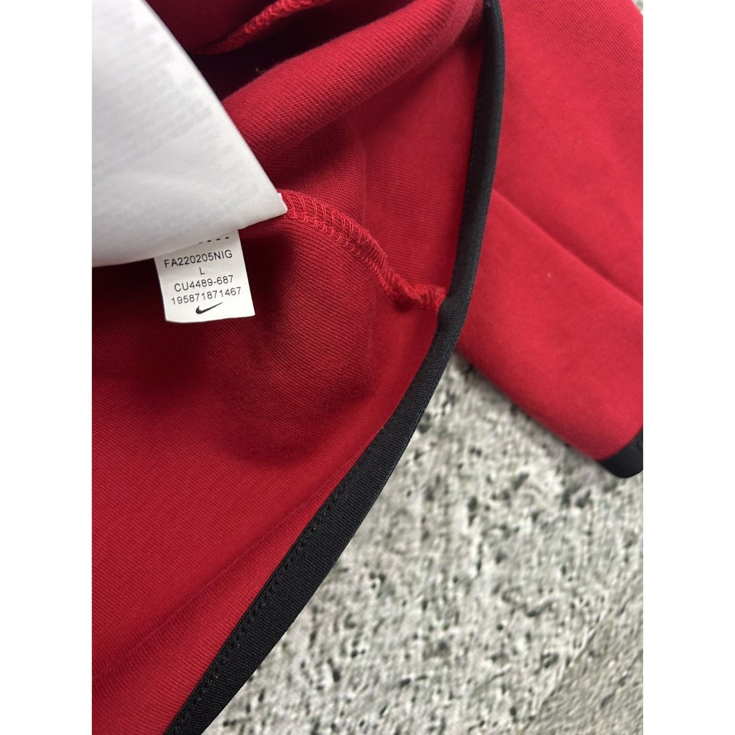 Nike tech fleece zip hoodie red