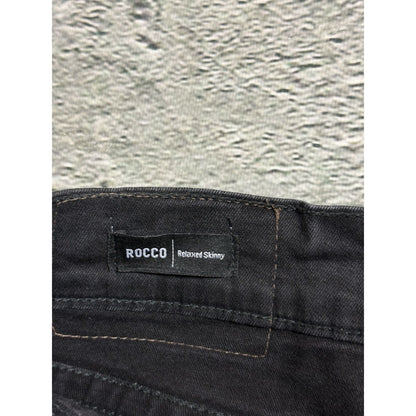 True Religion black jeans white thick stitching Y2K Rocco