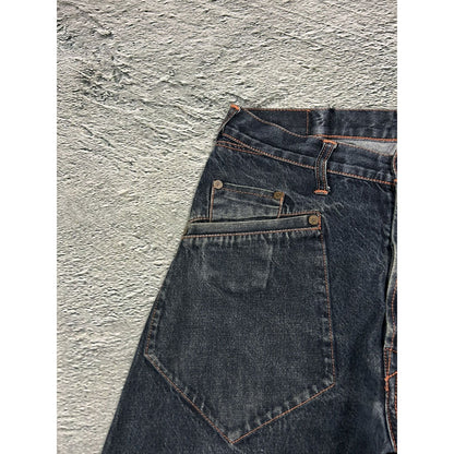 Evisu jeans vintage handpainted seagull inside out selvedge