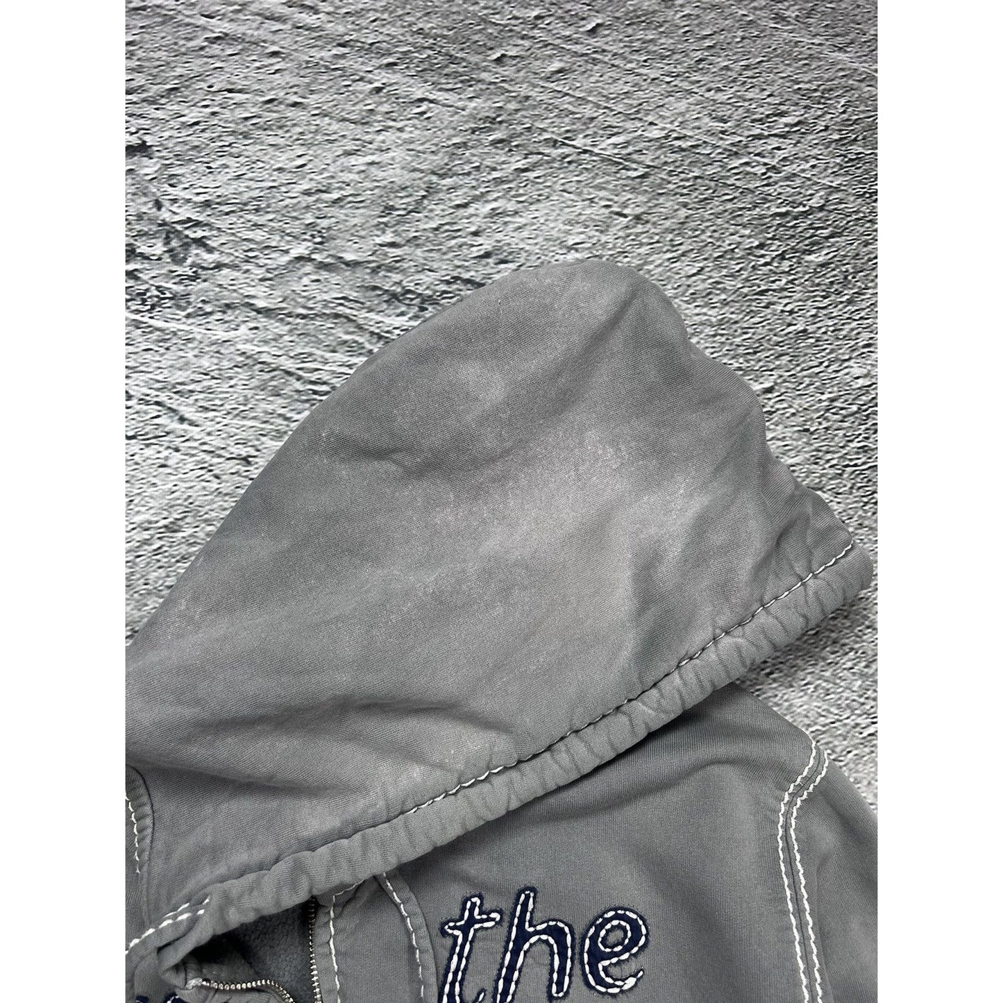 True Religion vintage grey zip hoodie Y2K I’m the BOSS