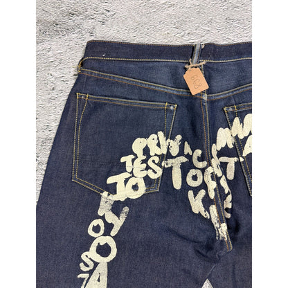 Evisu jeans daicock Heritage big logo letters selvedge denim