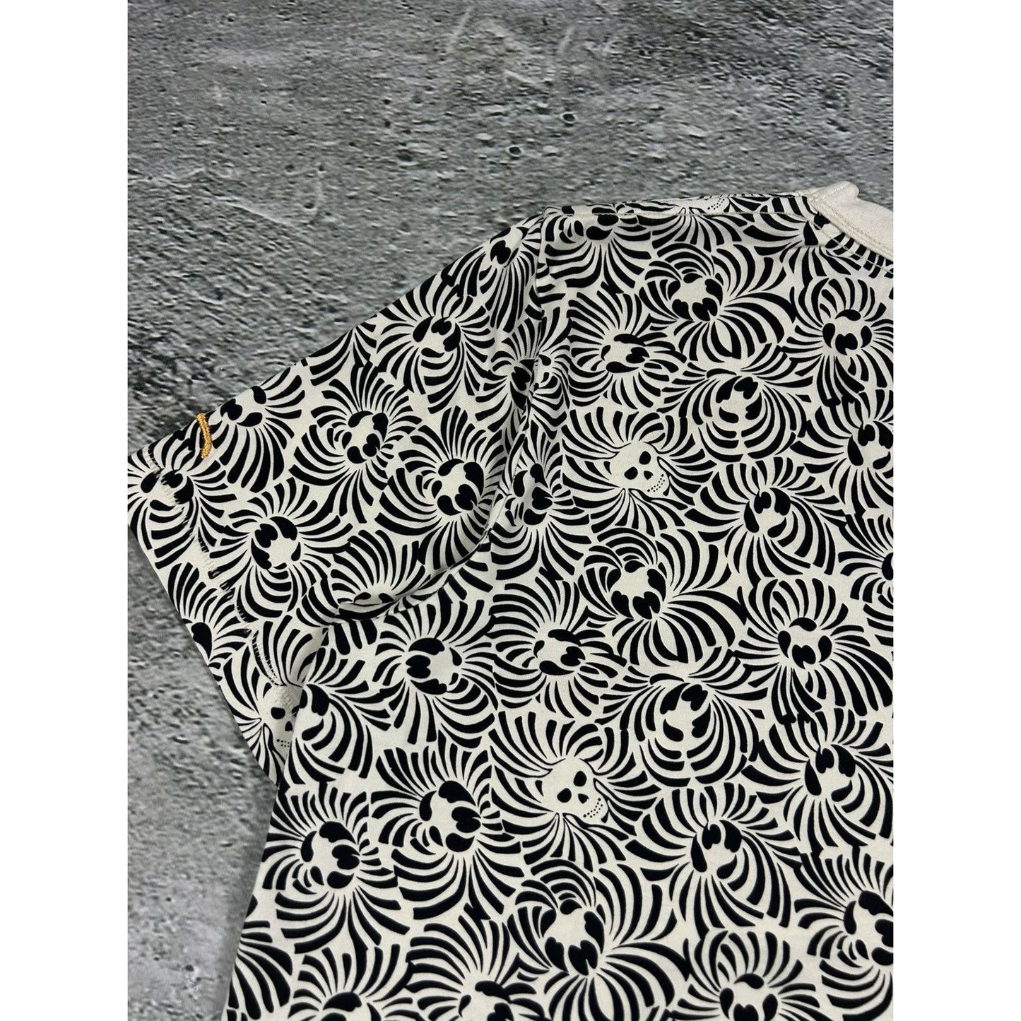 Evisu t-shirt vintage big logo seagull skull white black