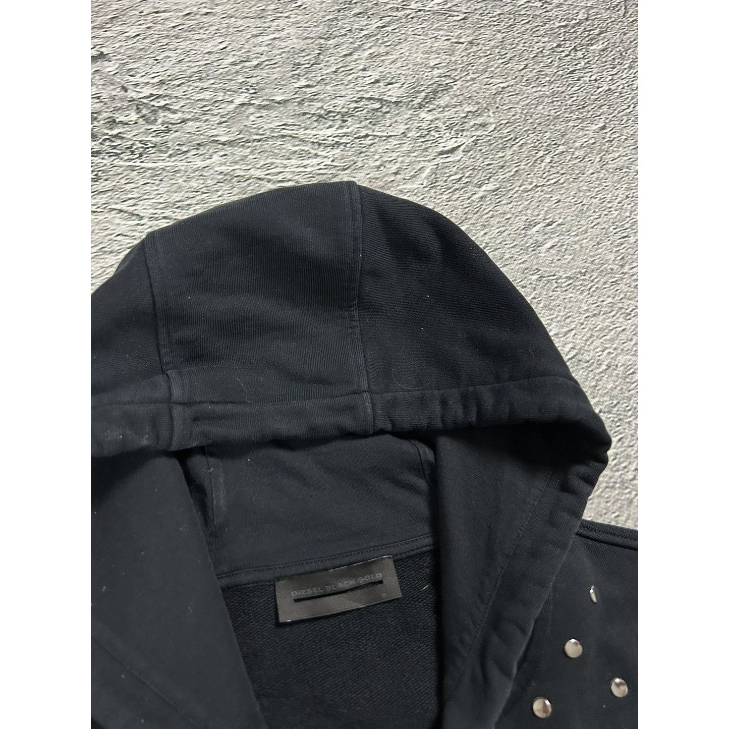 Diesel Black Gold Line studded zip hoodie