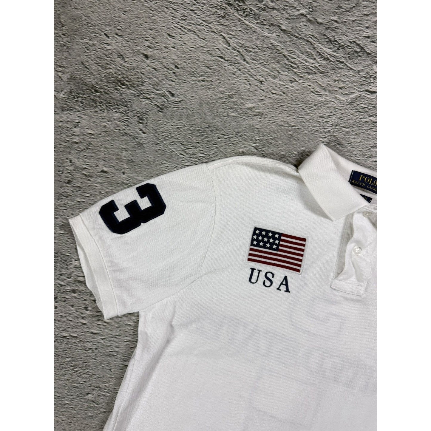 Chief Keef Polo Ralph Lauren white USA polo T-shirt