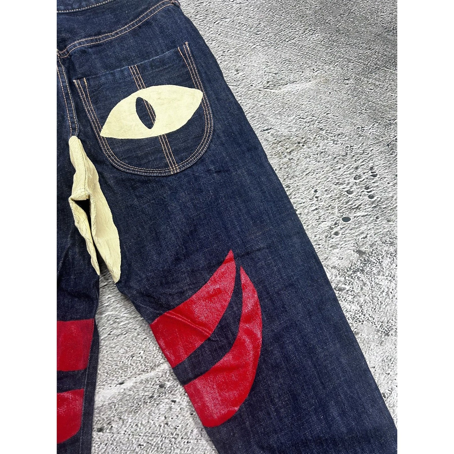 Evisu Yamane face jeans vintage selvedge denim Japan RARE