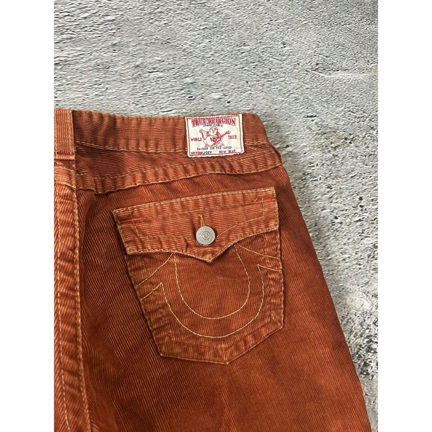 True Religion Joey jeans vintage cords corduroy pants flared