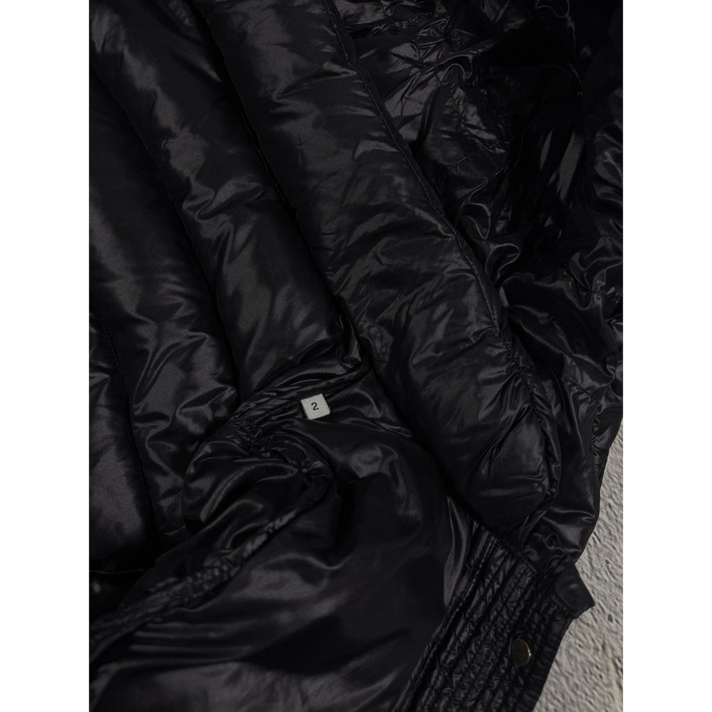 Moncler puffer jacket black hooded sample