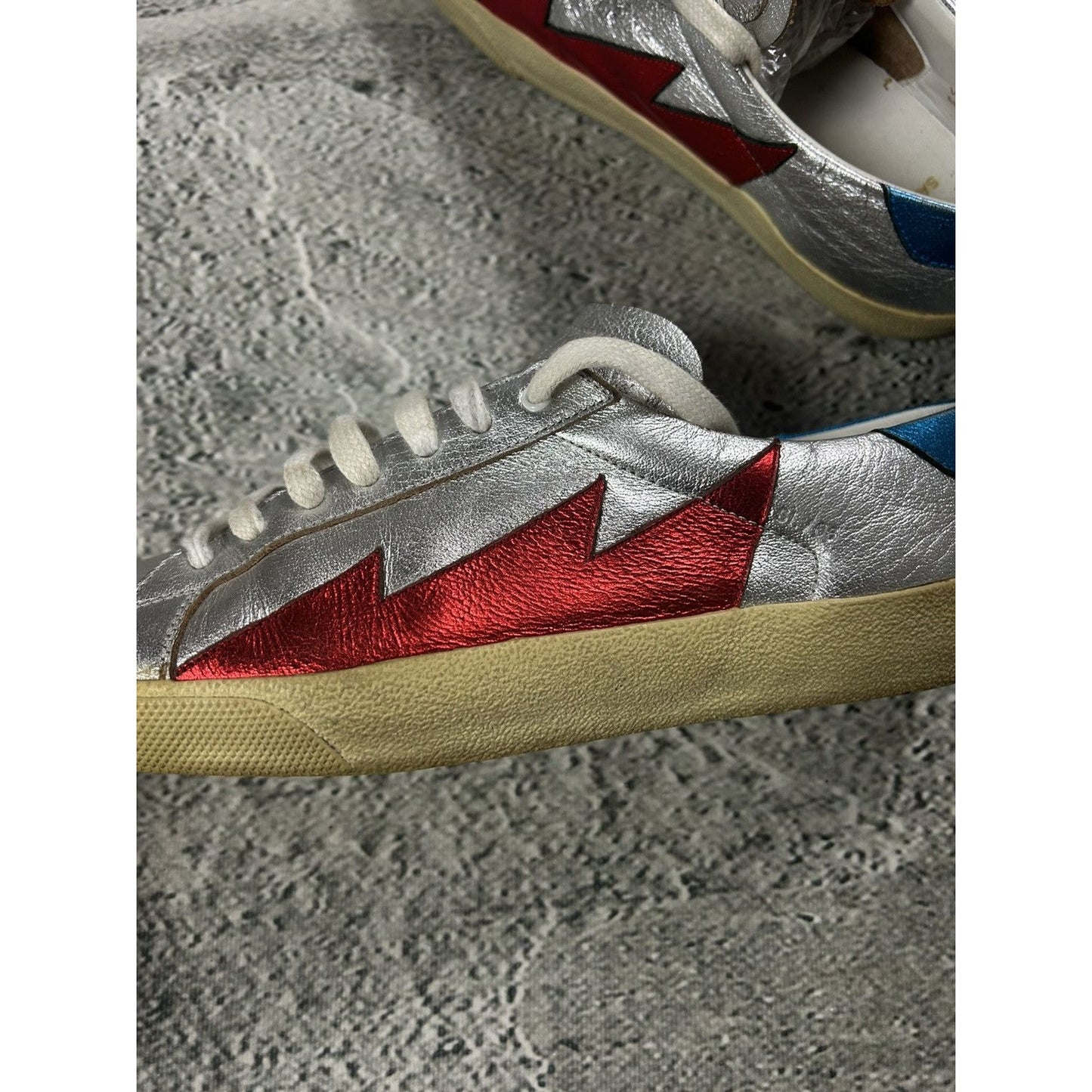 Saint Laurent Paris Silver Court Metallic Hedi Slimane era