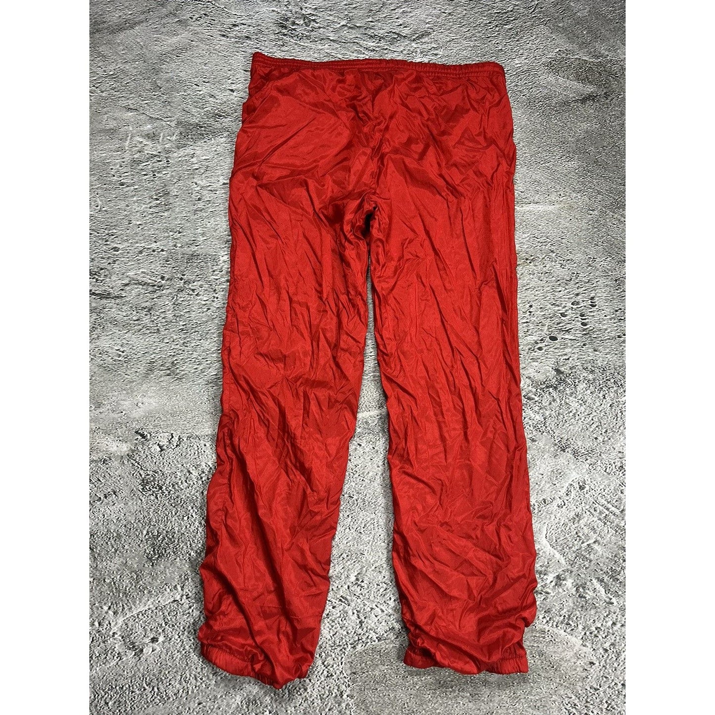 Adidas vintage red nylon track pants drill 90s Y2K