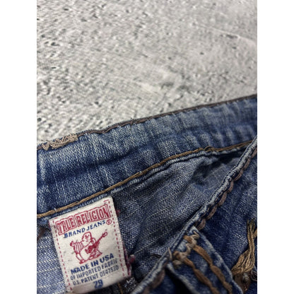 True Religion jeans vintage flared bootcut brown stitching