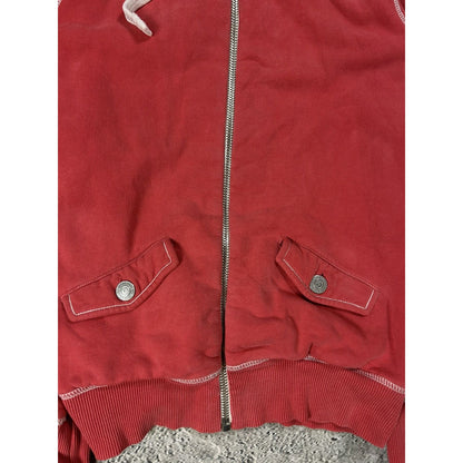 True Religion zip hoodie red/pink California big logo hood