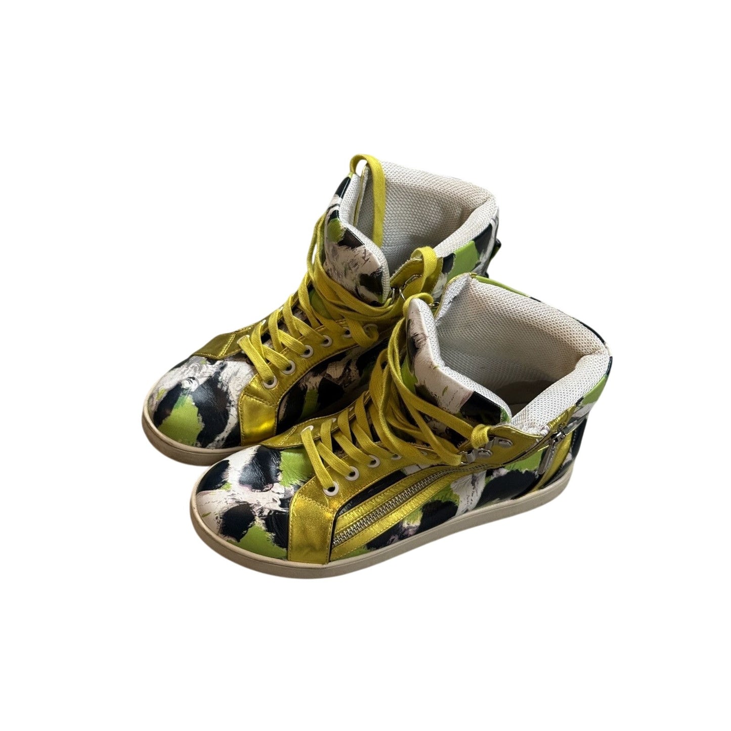 Just Cavalli high top sneakers zippers zanotti type Y2K