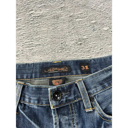 Ed Hardy Christian Audigier vintage jeans big logo pants