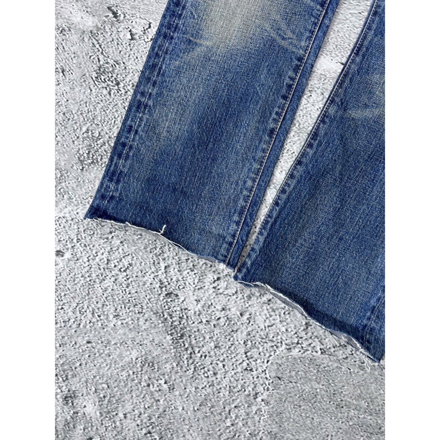 Levis Big E Selvedge Denim Distressed Jeans 505 - 0217