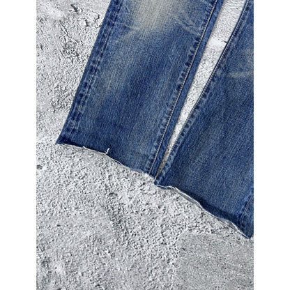 Levis Big E Selvedge Denim Distressed Jeans 505 - 0217