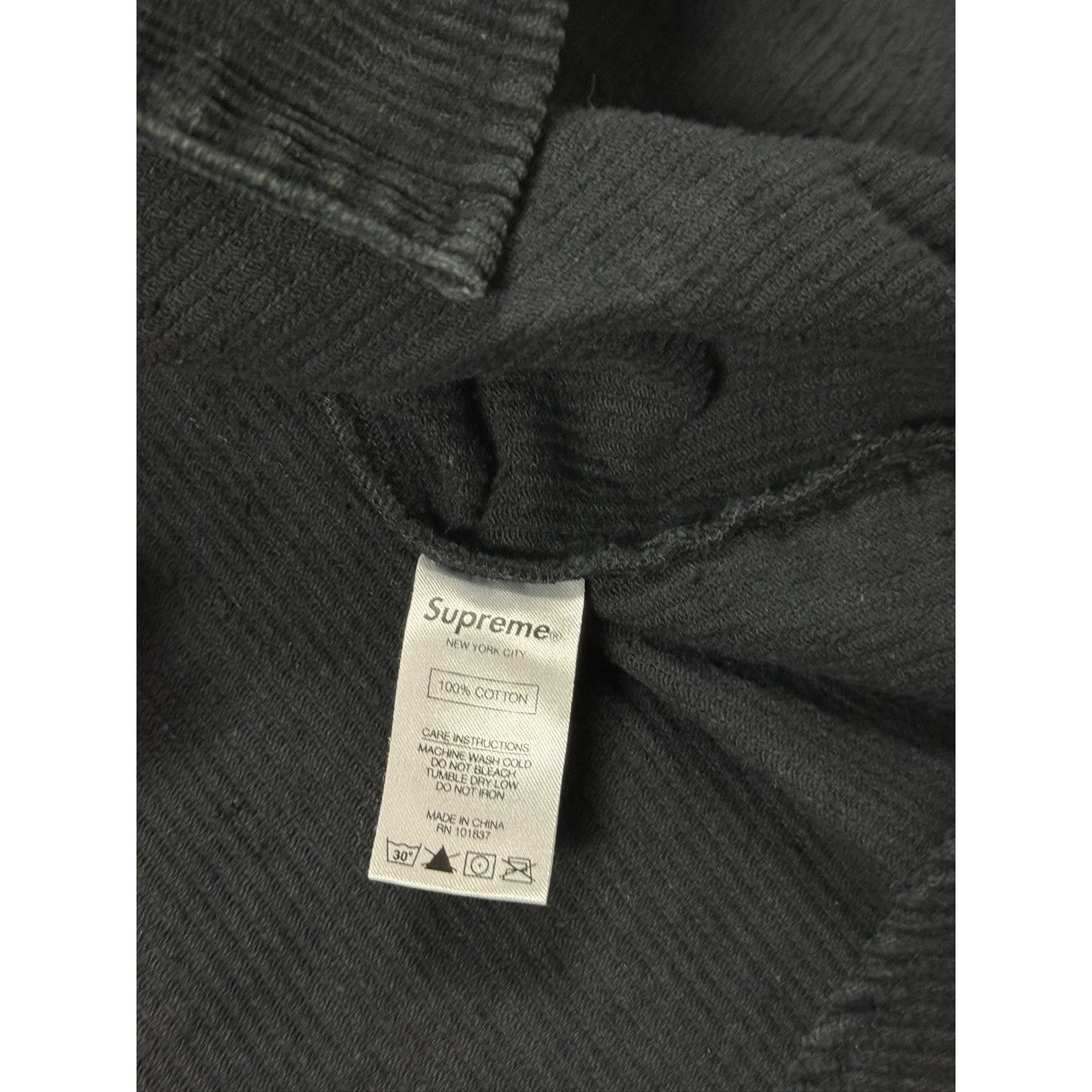 Supreme Button Up Baseball Jersey black big logo