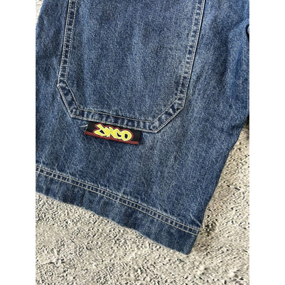 JNCO Jorts Y2K vintage blue denim shorts big logo
