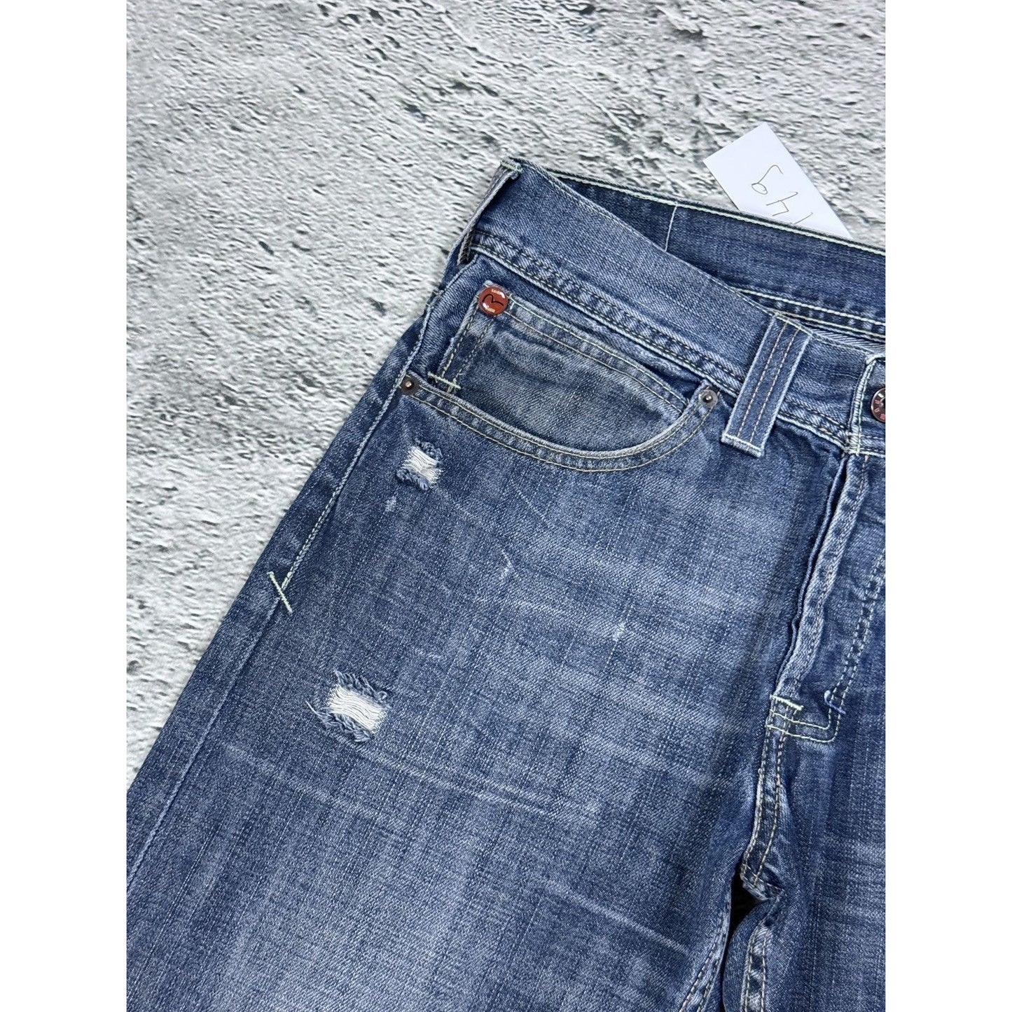 Evisu x Puma vintage navy jeans mint seagulls