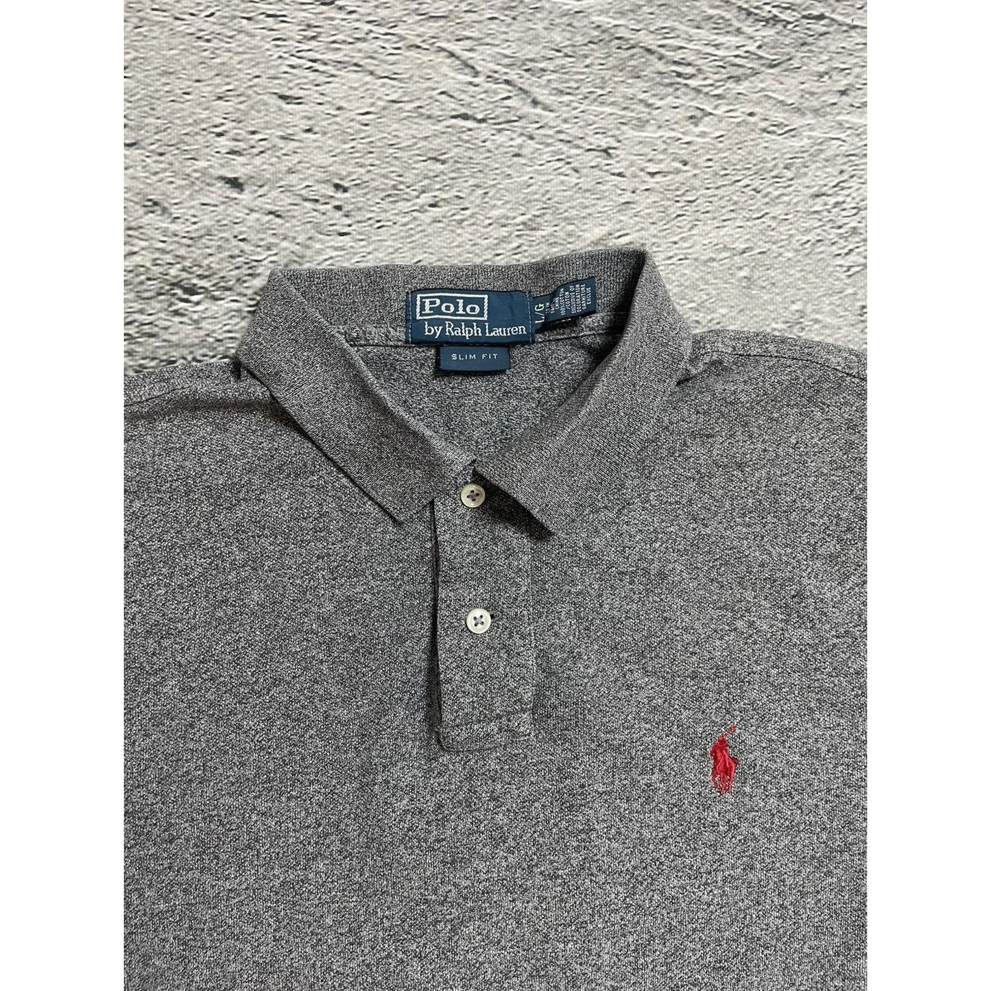 Polo Ralph Lauren grey Polo T-shirt small pony purple