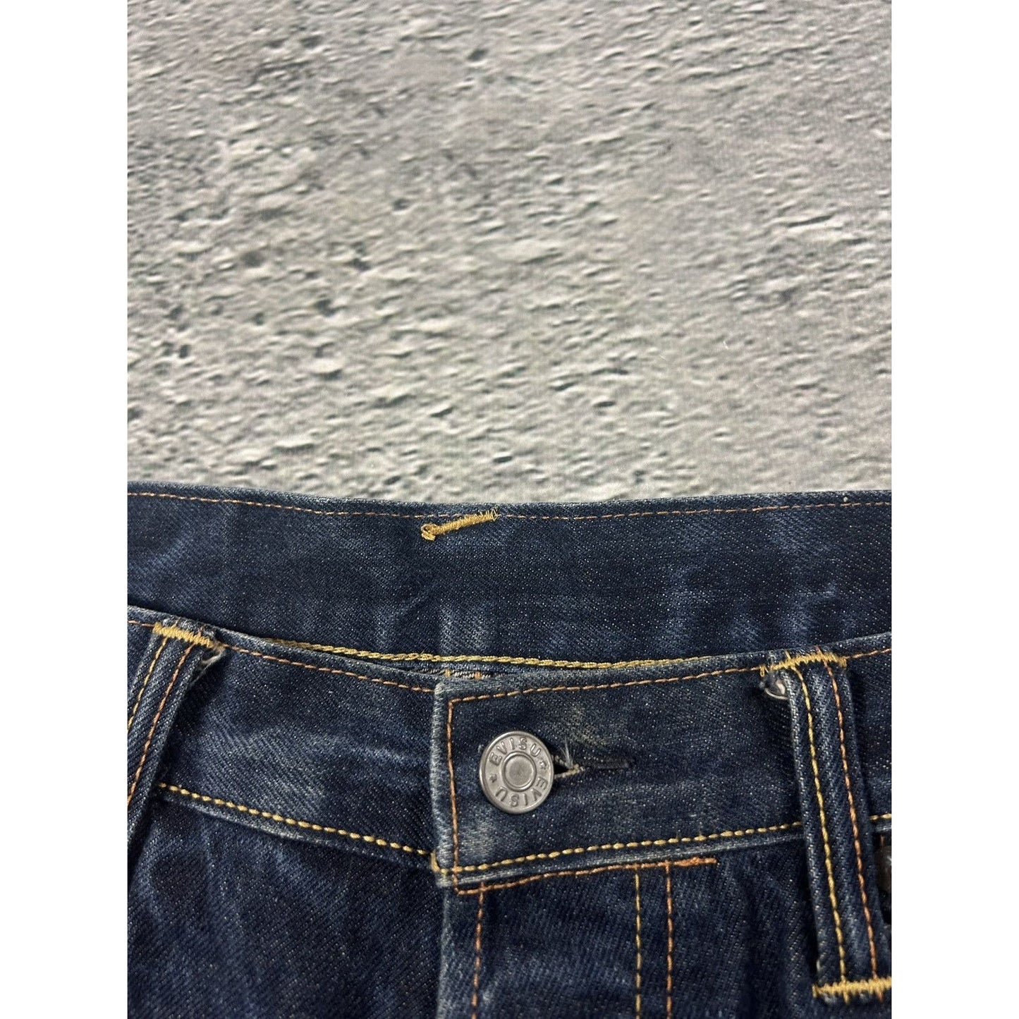 Evisu jeans daicock big logo red selvedge denim