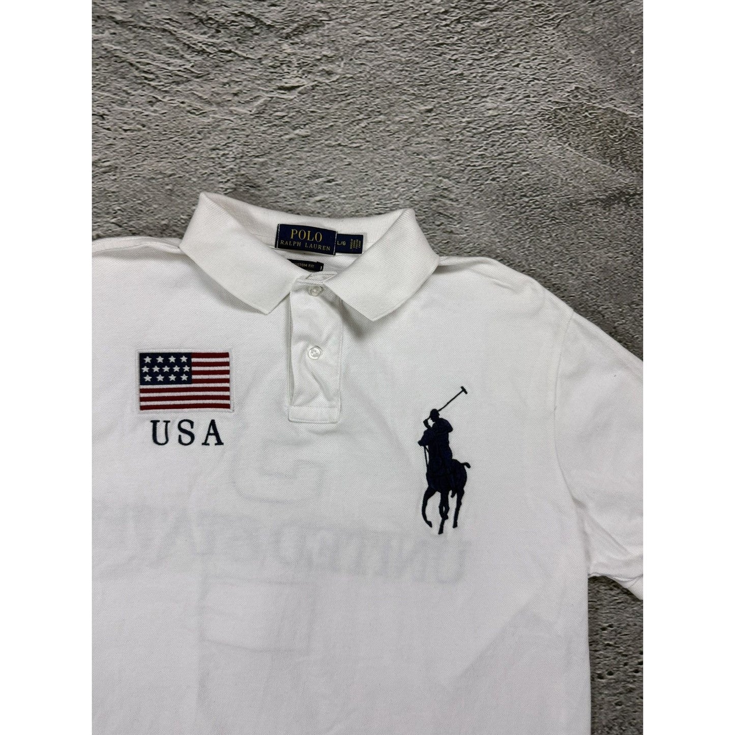 Chief Keef Polo Ralph Lauren white USA polo T-shirt