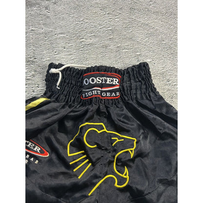 Vintage Muay Thai Boxing shorts black Y2K big logo