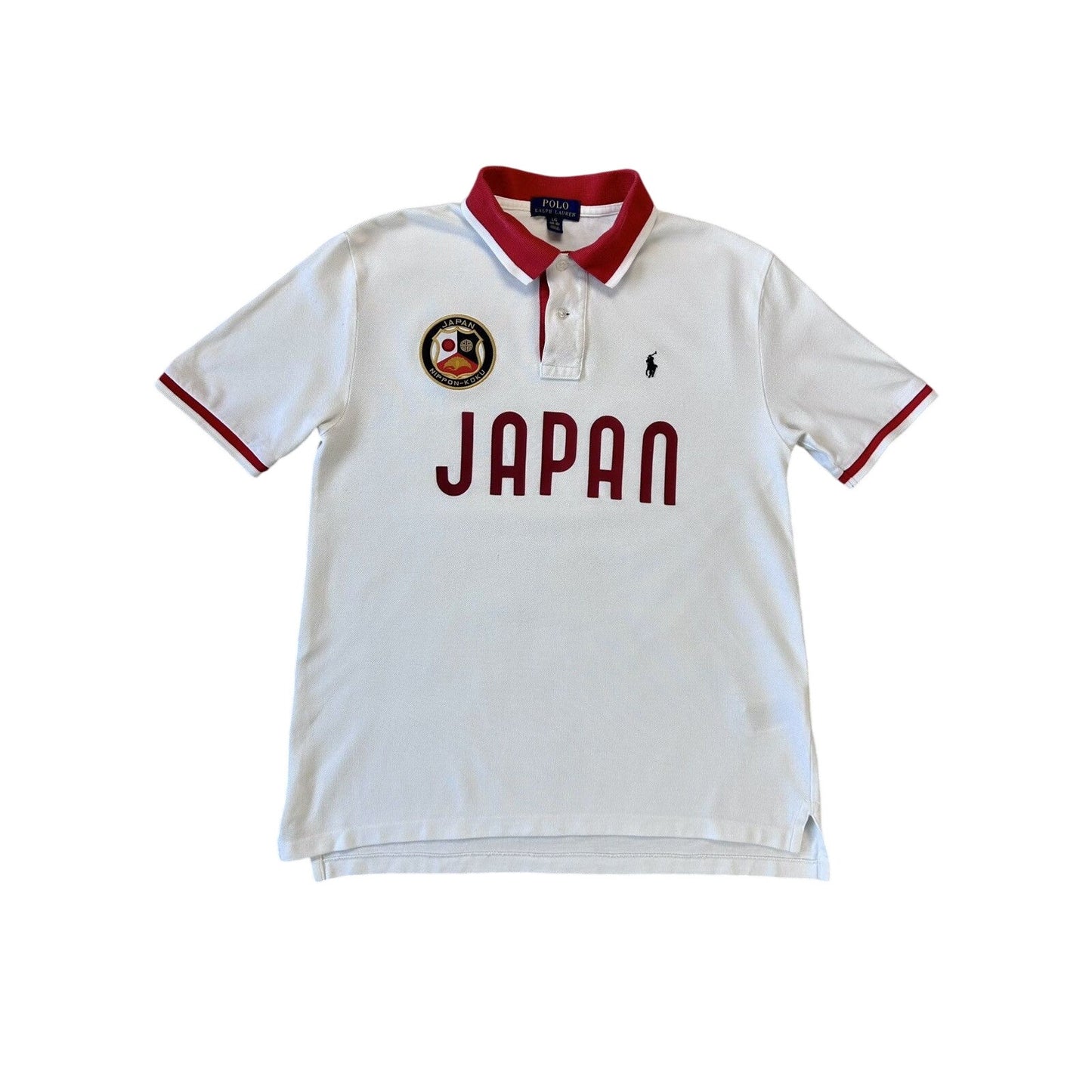 Chief Keef Polo Ralph Lauren Japan white red polo small pony