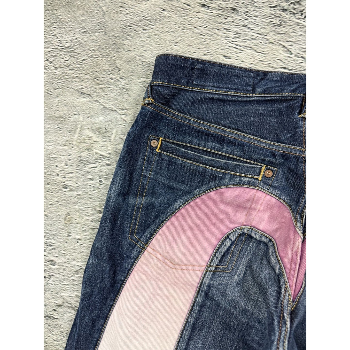 Evisu jeans daicock big logo gradient purple pink purple