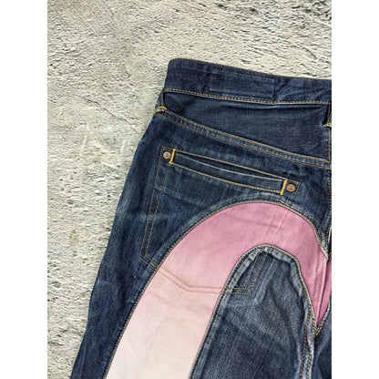 Evisu jeans daicock big logo gradient purple pink purple