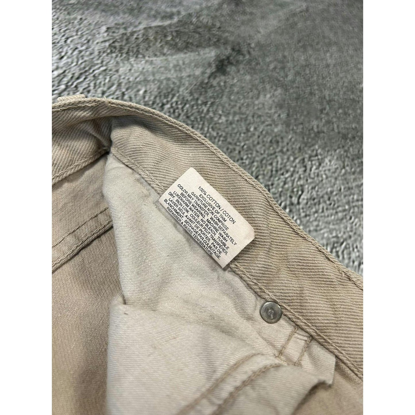 Tommy Hilfiger vintage beige chino pants big logo flag