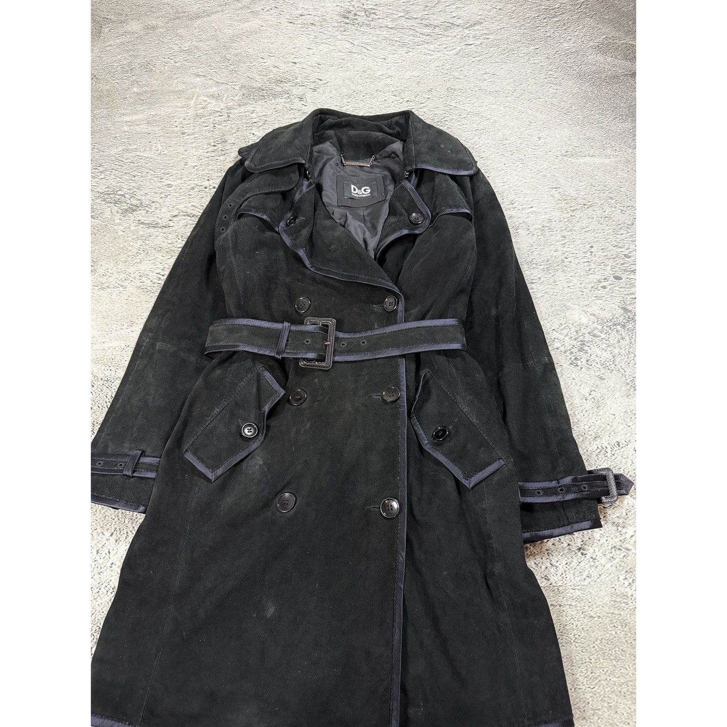 Dolce & Gabbana coat vintage black leather lambskin