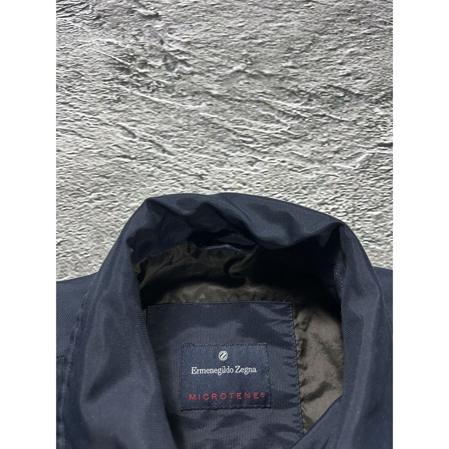 Ermenegildo Zegna Long Coat Microtene navy