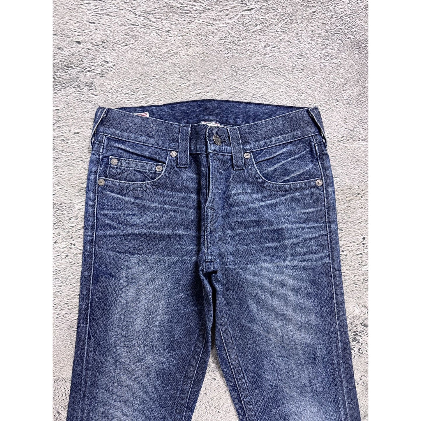 True Religion Rocco jeans vintage denim pants slim snakeskin