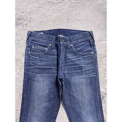 True Religion Rocco jeans vintage denim pants slim snakeskin