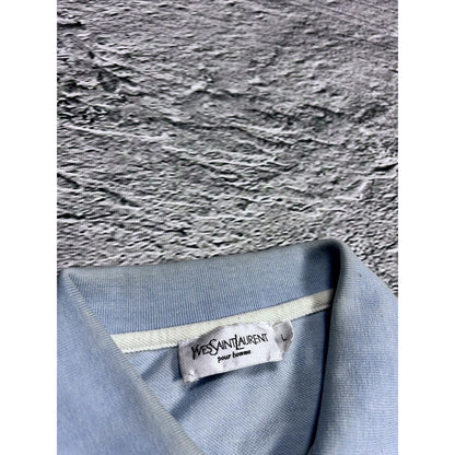 Yves Saint Laurent vintage polo shirt baby Blue YSL