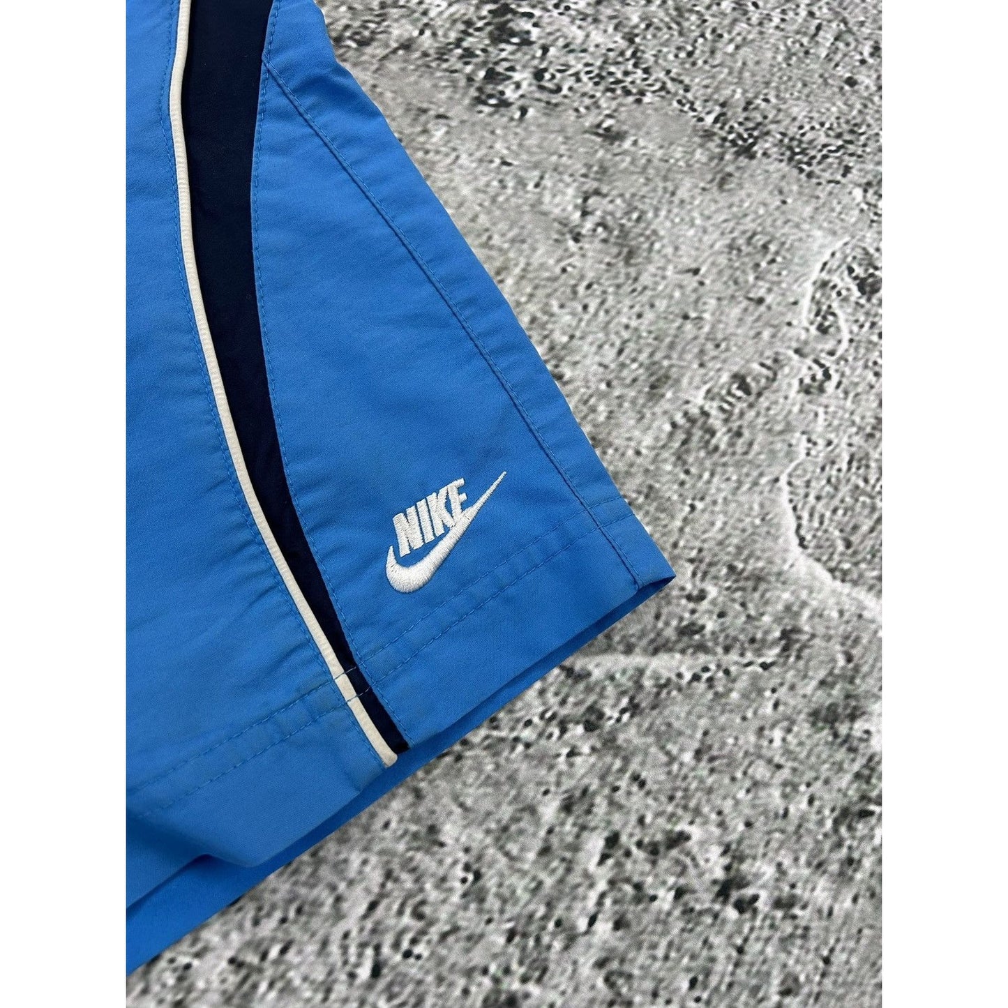 Nike vintage blue shorts track pant small swoosh Y2K