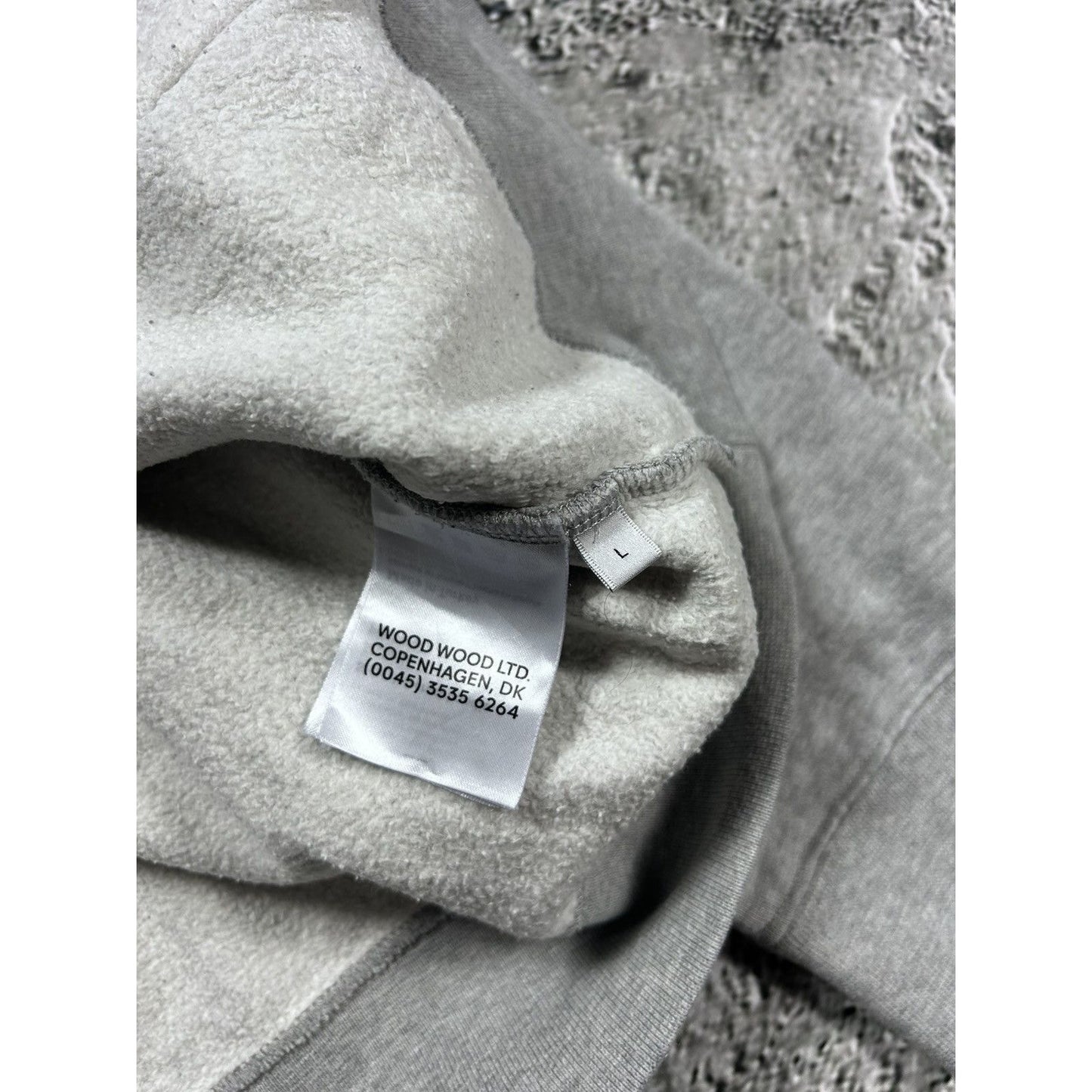 Wood Wood Hoodie Double A Grey big logo