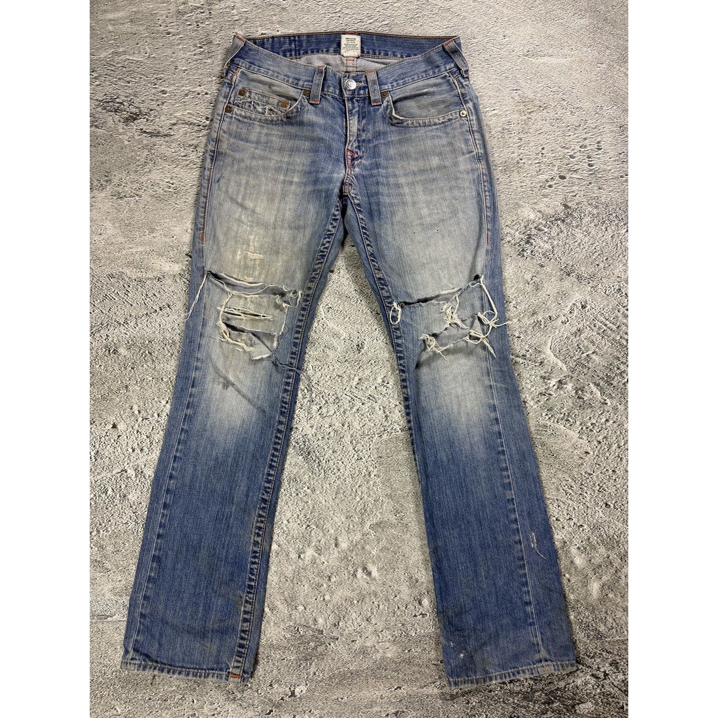 True Religion jeans vintage denim pants blue distressed