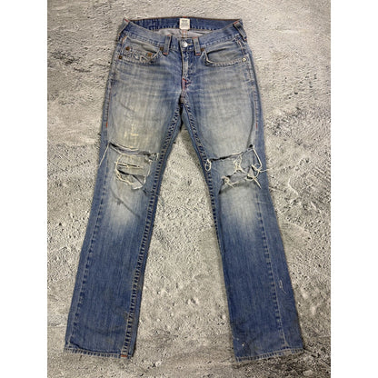 True Religion jeans vintage denim pants blue distressed