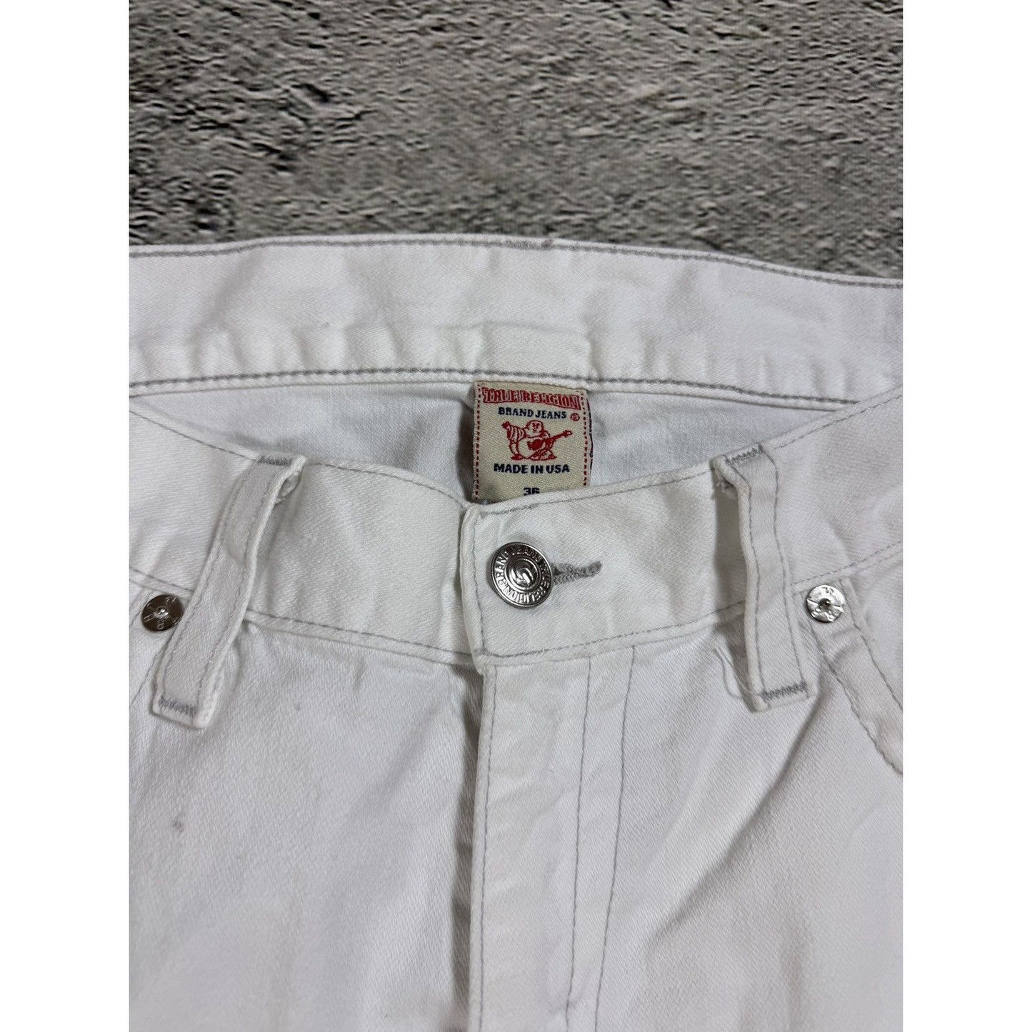True Religion vintage white jeans Ricky
