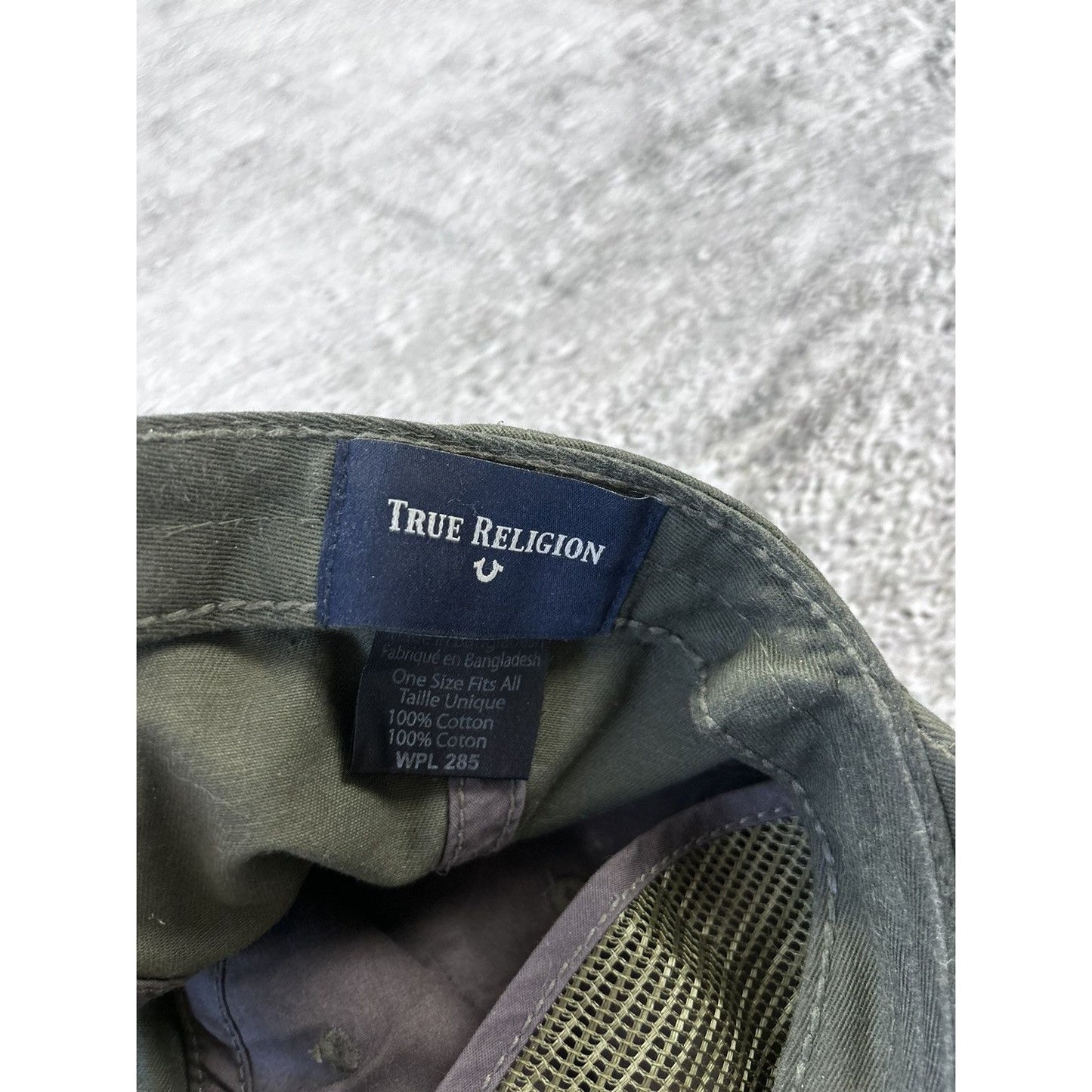 True Religion hat vintage cap Y2K khaki green