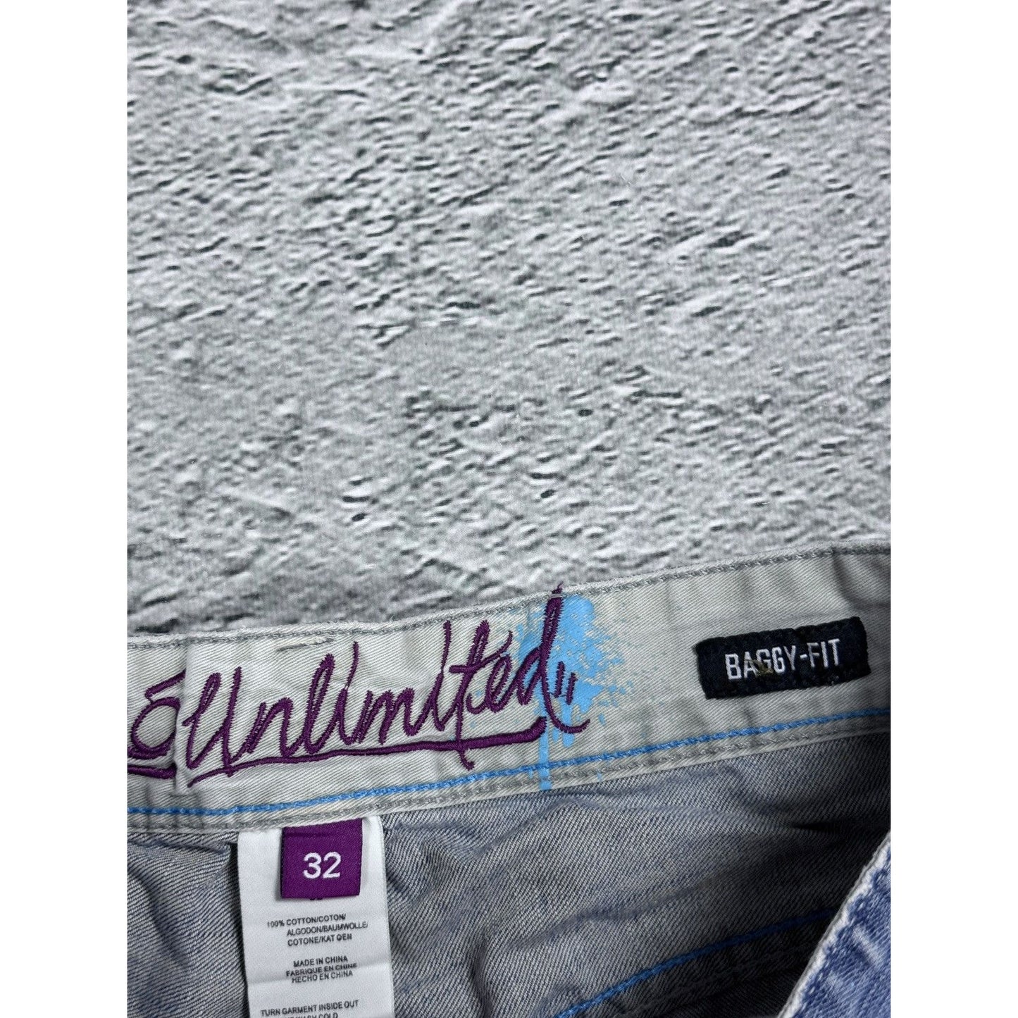 Ecko Baggy Painted hip-hop jeans denim pants Y2K