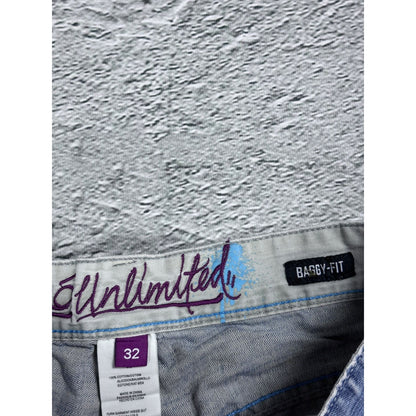 Ecko Baggy Painted hip-hop jeans denim pants Y2K