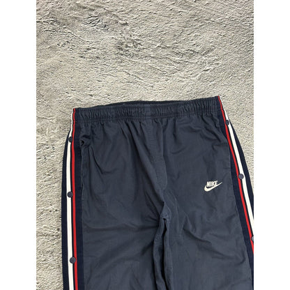 Nike vintage navy nylon track pants small swoosh drill Y2K