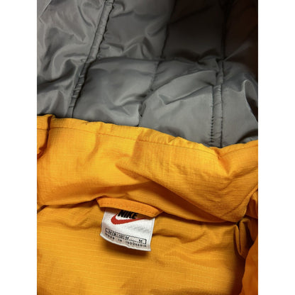 Nike vintage puffer jacket big logo orange neon 90s